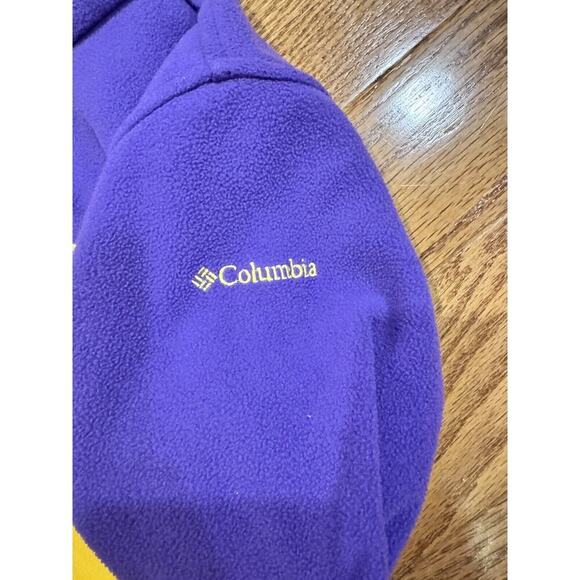 LSU Tigers Fleece Jacket Columbia Youth XL Purple Full Zip Long Sleeves 18/20 - Picture 2 of 5